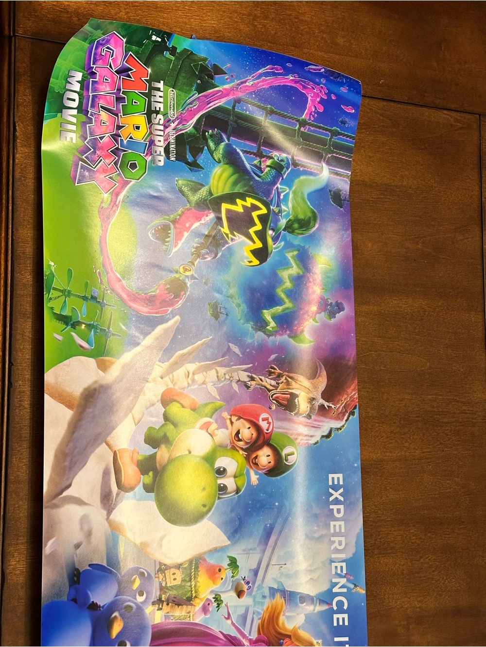 Nintendo Mario Galaxy Movie Poster - Green, Blue, Purple, Pink